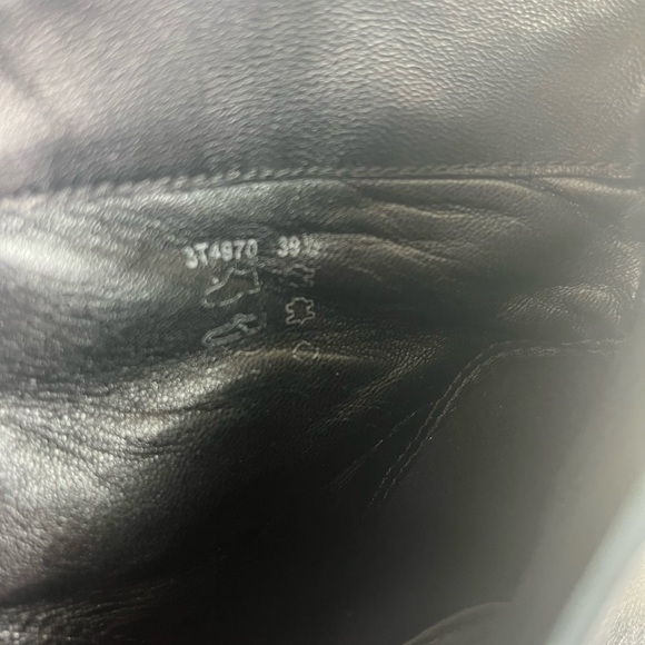 Prada Black Leather Wedge Boots ankle 39.5 excellent condition - Picture 12 of 14